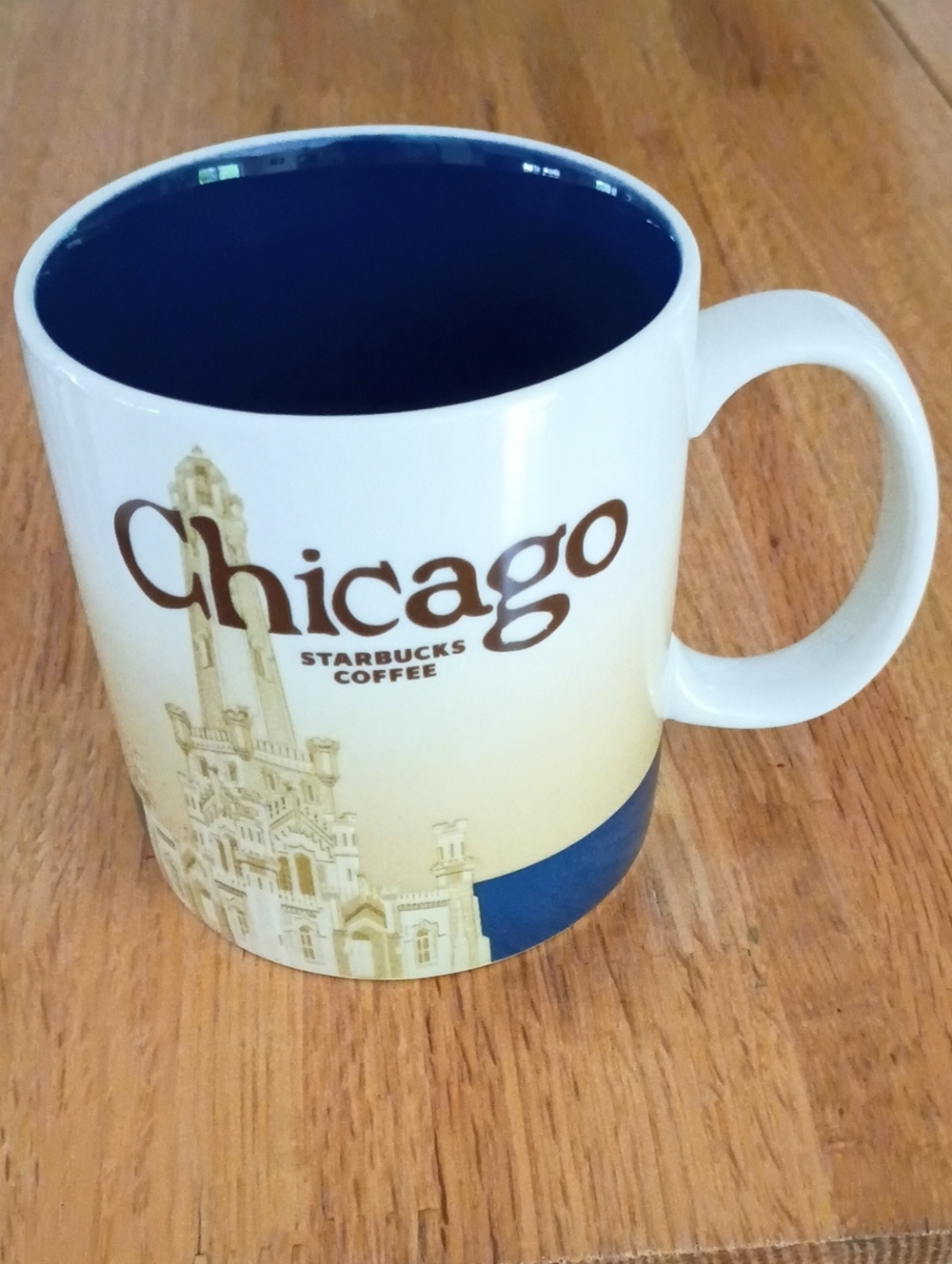 Starbucks Chicago Coffee Mug - Blue Interior 2011